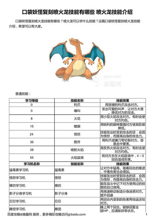 宝可梦服务器喷火龙打什么