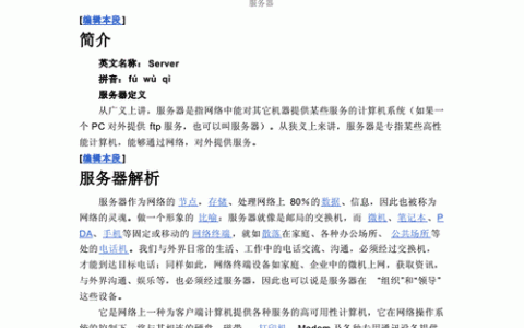 服务器做得好_概述