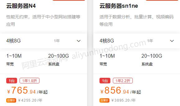 云服务器4核8g什么价格