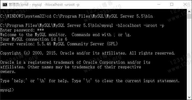 DOS窗口MySQL中建立数据库_加载驱动