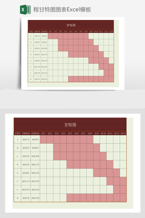 excel制作甘特图模板 _下载EXCEL模板