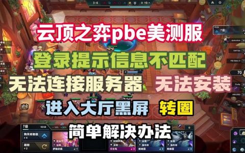 云顶之巅服务器无法连接，究竟是什么原因导致的游戏登录难题？