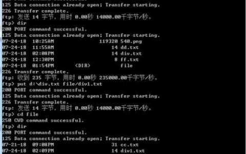 如何通过命令行实现FTP/SFTP连接服务器？