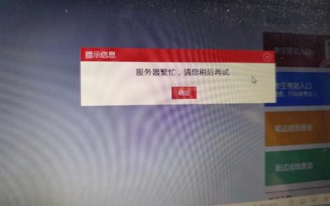 当考试网站提示服务器异常时，我应该怎么办？