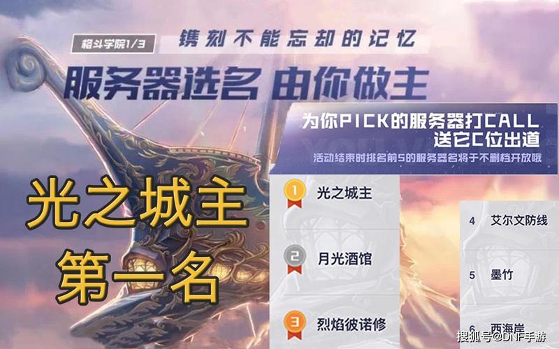 dnf手游一区服务器叫什么