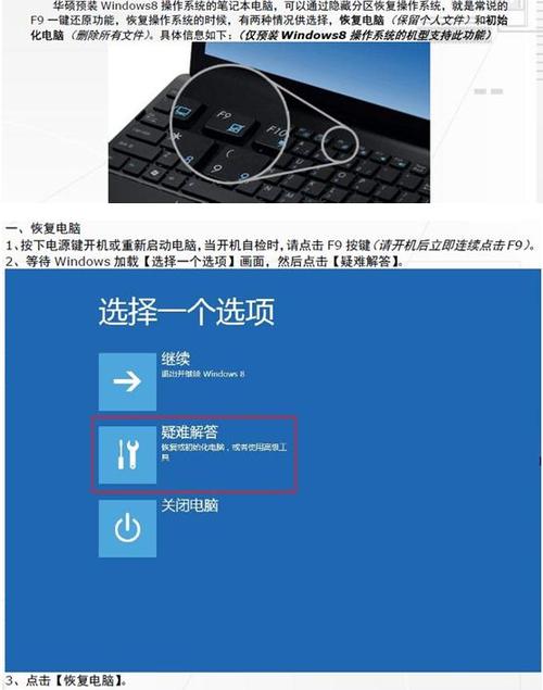 华硕电脑的恢复键在哪里