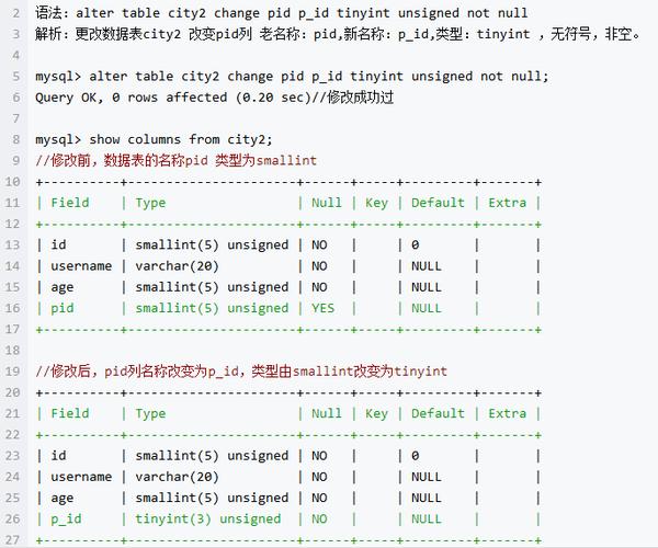mysql数据库给表改名_修改名称