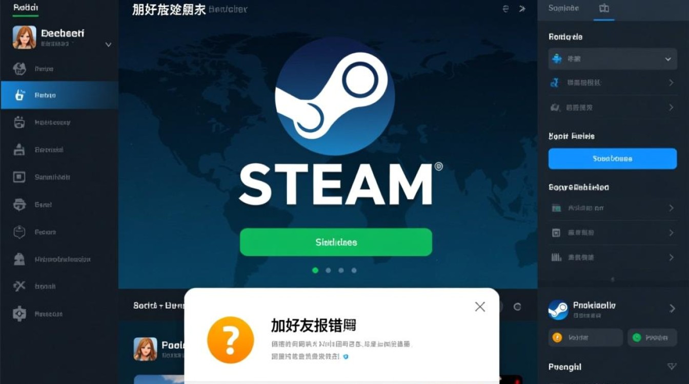 为什么stame加好友时会一直报错无法成功? 为什么stame加好友时会一直报错无法成功?