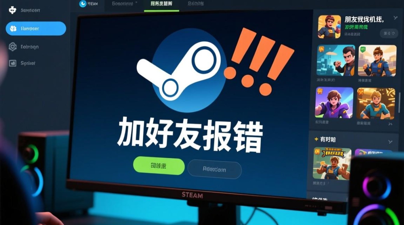 为什么stame加好友时会一直报错无法成功? 为什么stame加好友时会一直报错无法成功?